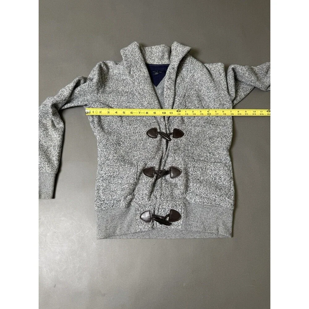 Tommy Hilfiger Shawl Collar Toggle Grey Cardigan Sweater Mens Small